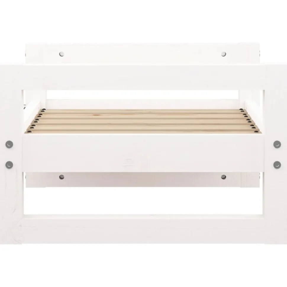 MAISON EXCLUSIVE - Lit pour chien blanc 55,5x45,5x28 cm bois de pin solide