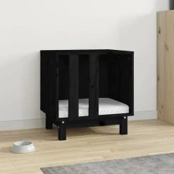 MAISON EXCLUSIVE - Niche pour chien noir 50x40x52 cm bois de pin massif