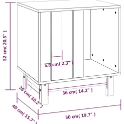 MAISON EXCLUSIVE - Niche pour chien noir 50x40x52 cm bois de pin massif