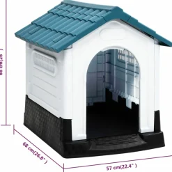 MAISON EXCLUSIVE - Niche pour chien bleu 57x68x66 cm polypropylène