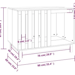 MAISON EXCLUSIVE - Niche pour chien blanc 90x60x67 cm bois de pin massif