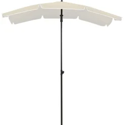 MAISON EXCLUSIVE - Parasol de jardin avec mât 200x130 cm sable