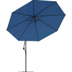 MAISON EXCLUSIVE - Parasol de jardin en porte-à-faux avec mât en aluminium bleu