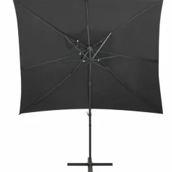 MAISON EXCLUSIVE - Parasol de jardin en porte-à-faux à double toit anthracite