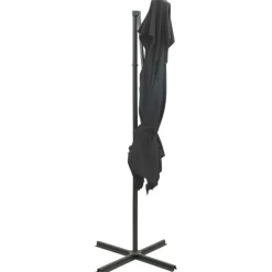 MAISON EXCLUSIVE - Parasol de jardin en porte-à-faux à double toit anthracite