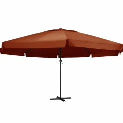 MAISON EXCLUSIVE - Parasol de jardin avec mât en aluminium 600 cm terre cuite