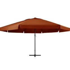 MAISON EXCLUSIVE - Parasol de jardin avec mât en aluminium 600 cm terre cuite