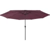 MAISON EXCLUSIVE - Parasol de jardin avec lumières led mât en métal rouge bordeaux