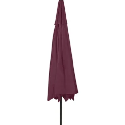 MAISON EXCLUSIVE - Parasol de jardin avec lumières led mât en métal rouge bordeaux