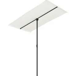 MAISON EXCLUSIVE - Parasol de jardin avec mât en aluminium 180x110 cm blanc sable
