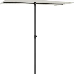 MAISON EXCLUSIVE - Parasol de jardin avec mât en aluminium 180x110 cm blanc sable