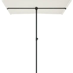 MAISON EXCLUSIVE - Parasol de jardin avec mât en aluminium 180x110 cm blanc sable