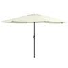 MAISON EXCLUSIVE - Parasol de jardin avec mât en métal 390 cm blanc sable