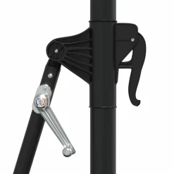 MAISON EXCLUSIVE - Parasol mural avec mât en métal 300 cm noir