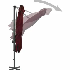 MAISON EXCLUSIVE - Parasol de jardin en porte-à-faux avec mât en aluminium