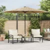 MAISON EXCLUSIVE - Parasol de jardin avec mât en acier marron 288x288x225 cm