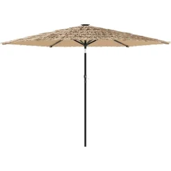 MAISON EXCLUSIVE - Parasol de jardin avec mât en acier marron 288x288x225 cm
