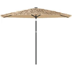 MAISON EXCLUSIVE - Parasol de jardin avec mât en acier marron 288x288x225 cm