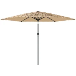 MAISON EXCLUSIVE - Parasol de jardin avec mât en acier marron 288x288x225 cm