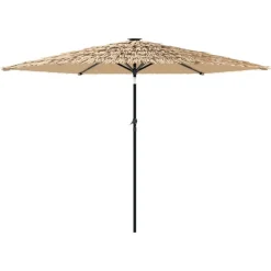 MAISON EXCLUSIVE - Parasol de jardin avec mât en acier marron 288x288x225 cm
