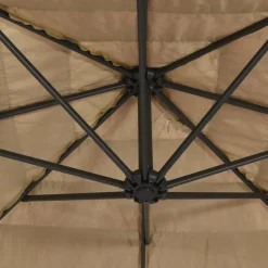 MAISON EXCLUSIVE - Parasol de jardin avec mât en acier marron 288x288x225 cm