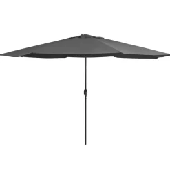 MAISON EXCLUSIVE - Parasol de jardin avec mât en métal 390 cm anthracite