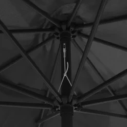 MAISON EXCLUSIVE - Parasol de jardin avec mât en métal 390 cm anthracite