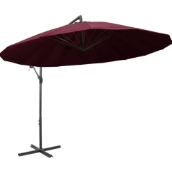 MAISON EXCLUSIVE - Parasol suspendu avec poteau bordeaux 3 m