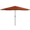 MAISON EXCLUSIVE - Parasol de jardin avec mât en métal 390 cm terre cuite