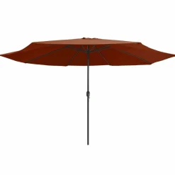 MAISON EXCLUSIVE - Parasol de jardin avec mât en métal 390 cm terre cuite