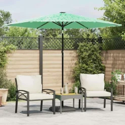 MAISON EXCLUSIVE - Parasol de jardin avec mât en acier vert 268x268x226 cm