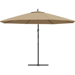 MAISON EXCLUSIVE - Parasol de jardin en porte-à-faux et poteau en aluminium taupe