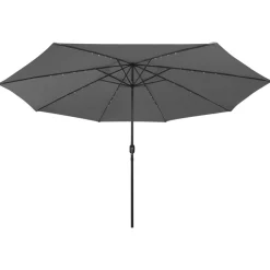 MAISON EXCLUSIVE - Parasol de jardin avec lumières led et mât en métal anthracite