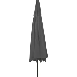 MAISON EXCLUSIVE - Parasol de jardin avec lumières led et mât en métal anthracite