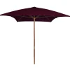 MAISON EXCLUSIVE - Parasol de jardin avec mât en bois rouge bordeaux 200x300 cm