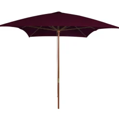 MAISON EXCLUSIVE - Parasol de jardin avec mât en bois rouge bordeaux 200x300 cm