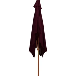 MAISON EXCLUSIVE - Parasol de jardin avec mât en bois rouge bordeaux 200x300 cm