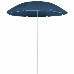 MAISON EXCLUSIVE - Parasol de jardin avec mât en acier bleu 180 cm