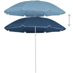 MAISON EXCLUSIVE - Parasol de jardin avec mât en acier bleu 180 cm