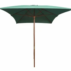 MAISON EXCLUSIVE - Parasol avec poteau en bois 200 x 300 cm vert