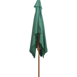 MAISON EXCLUSIVE - Parasol avec poteau en bois 200 x 300 cm vert