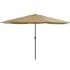 MAISON EXCLUSIVE - Parasol de jardin avec mât en métal 390 cm taupe