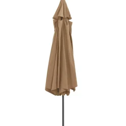 MAISON EXCLUSIVE - Parasol de jardin avec mât en métal 390 cm taupe