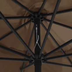 MAISON EXCLUSIVE - Parasol de jardin avec mât en métal 390 cm taupe