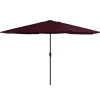 MAISON EXCLUSIVE - Parasol de jardin avec mât en métal 390 cm rouge bordeaux