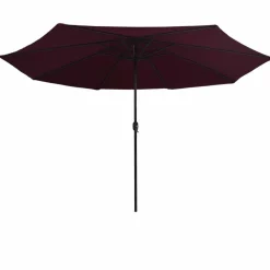MAISON EXCLUSIVE - Parasol de jardin avec mât en métal 390 cm rouge bordeaux