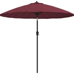 MAISON EXCLUSIVE - Parasol d'extérieur avec mât en aluminium 270 cm rouge bordeaux