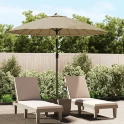MAISON EXCLUSIVE - Parasol d'extérieur avec mât en aluminium 270 cm taupe