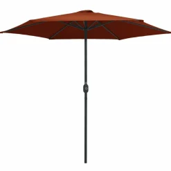 MAISON EXCLUSIVE - Parasol de jardin et mât en aluminium 270x246 cm terre cuite