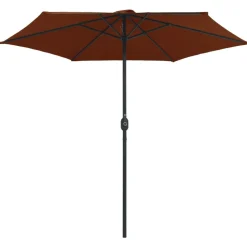 MAISON EXCLUSIVE - Parasol de jardin et mât en aluminium 270x246 cm terre cuite